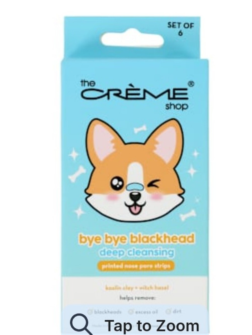 The Crème Shop Bye Bye Blackhead Printed Nose Pore Strips - Blue